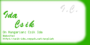 ida csik business card